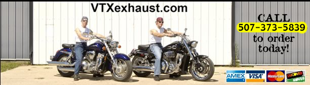 vtxexhaust.com Modified factory OEM exhaust systems for the Honda VTX 1800 & 1300